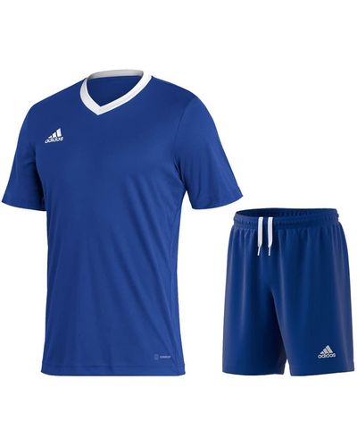adidas Fußball Entrada 22 Trikotset Trikot Shorts blau Gr 164
