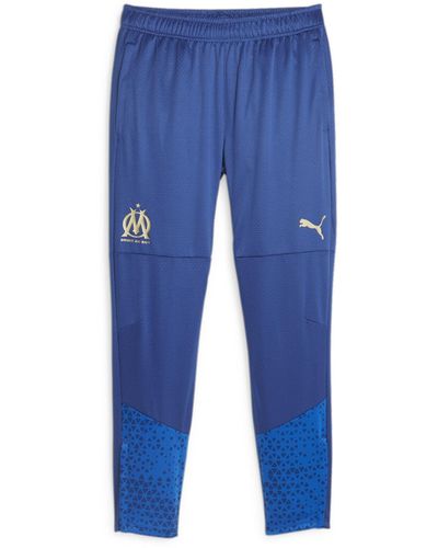 PUMA Pantalon d'entraînement 23/24 Olympique de Marseille XS Clyde Royal Team Sun Glitter Blue Gold - Bleu