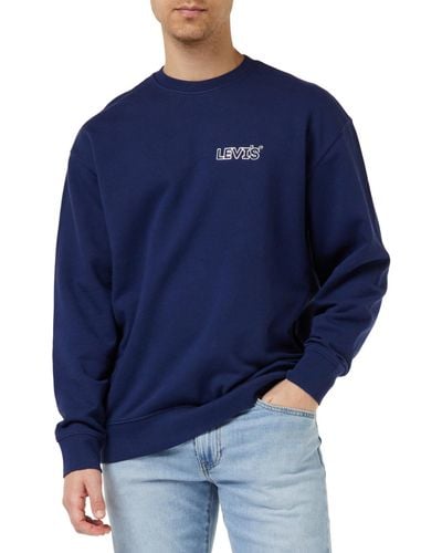 Levi's Relaxd Graphic Crew Sweatshirt Voor - Blauw
