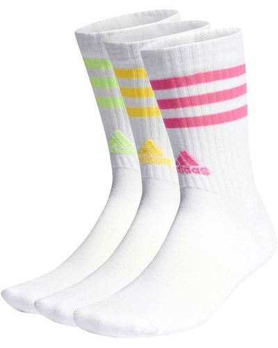 adidas Socks 3-stripes Cushioned Crew 3 Pairs - Multicolour