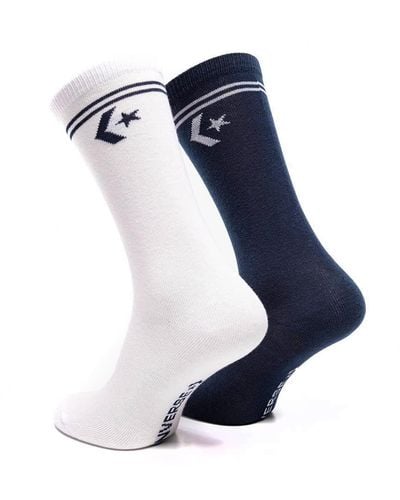 Converse X2 Pairs Of Socks Navy/white Star Chevron - Blue