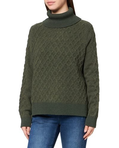 G-Star RAW Cable Turtle Neck Loose Pullover Sweater - Grün