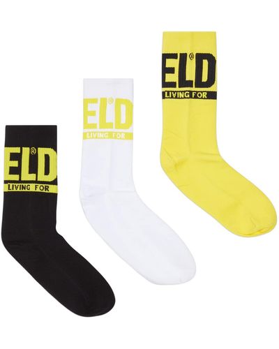 DIESEL Skm-ray-threepack Socks - Yellow