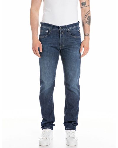 Replay Men's Jeans X-lite Plus With Stretch - Blue