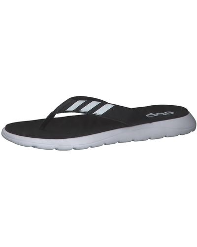 adidas Flip Flops Comfortable Swimming Pool Beach Sandals Black Eg2069 New