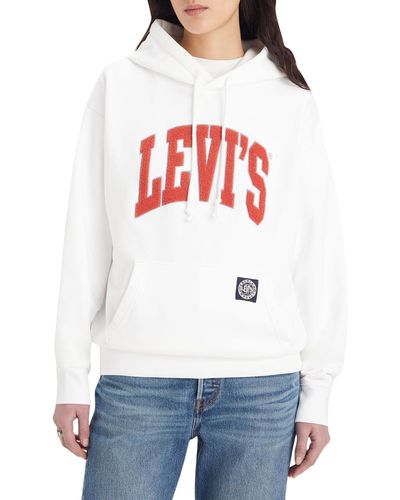 Levi's Graphic Standard Hoodie Kapuzenpullover,Collegiate Levis Bright White,XXS - Grau