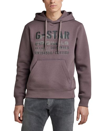 G-Star RAW Multi Layer Originals Hdd Sw Hooded Sweatshirt - Paars