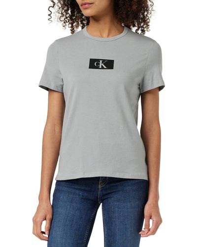 Calvin Klein S/s T-shirts Met Ronde Hals Voor - Grijs