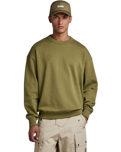 G-Star RAW Irregular Graphics Loose Sweatshirt - Verde