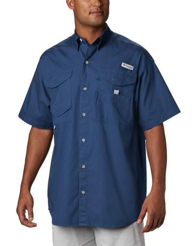 Columbia 's PFG Bonehead Short Sleeve Fishing Shirt - Blau