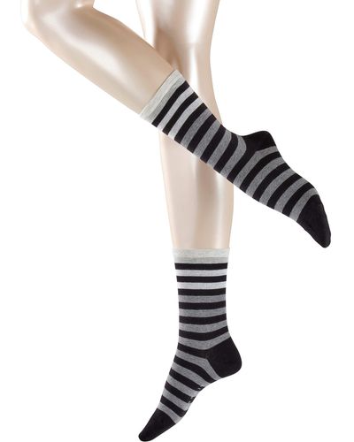 Esprit Multicolour Stripe Socks - Black