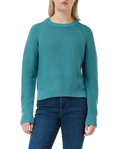 French Connection Lily Mozart-Maglione Girocollo a iche Lunghe Pullover - Blu