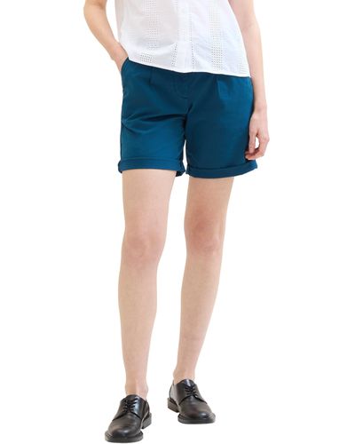 Tom Tailor Chino Bermuda Shorts - Blau