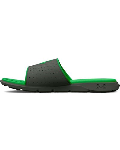 Green Under Armour Sandals and Slides for Men | Lyst