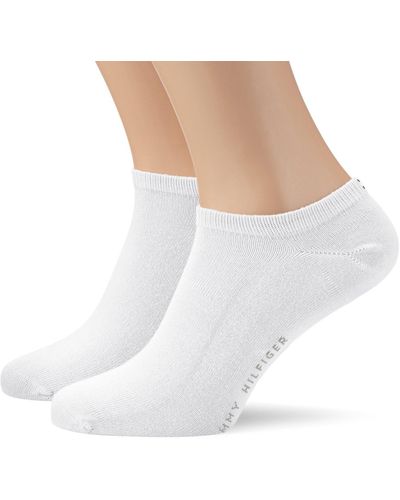 Tommy Hilfiger 4 Paar Sneaker Socken Gr. 39-49 Business Socken - Weiß