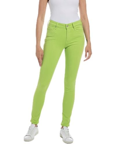 Replay Jeans Donna Luzien Skinny Fit Hyperflex Elasticizzati - Verde
