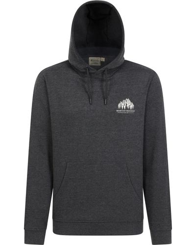 Mountain Warehouse Cotton-polyester Blend Sweatshirt With Kangaroo Pocket & Drawcord - Black