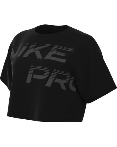 Nike W Nk Pro Grx Ss - Zwart