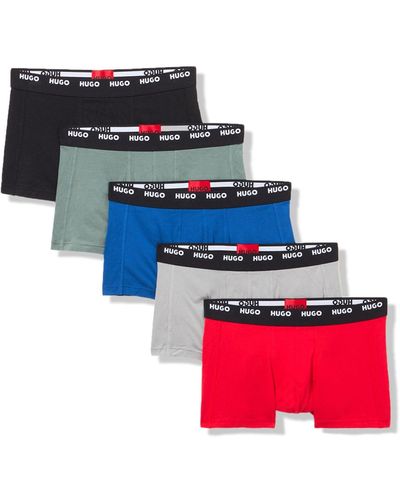HUGO 5 Pack Stretch Cotton Trunk - Red