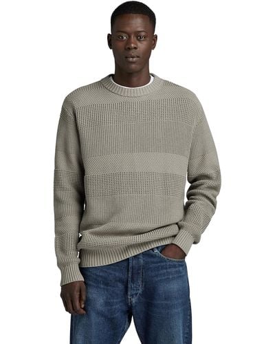 G-Star RAW Hori structure r knit - Gris