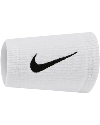 Nike (ナイキ) Elite Double Wide Wristband White Black