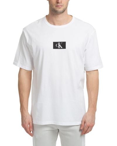 Calvin Klein T-Shirt Kurzarm Rundhalsausschnitt - Weiß