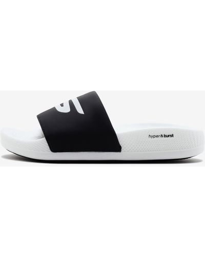 Skechers Hyper Burst Slide Sandals – Athletic Beach Shower Shoes With Foam - White