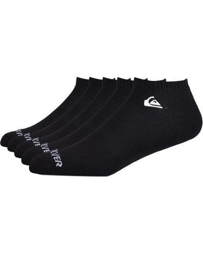 Quiksilver 5-Pack Embroidered Logo Low Cut Socks - Schwarz