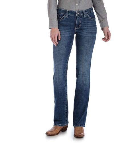 Wrangler Willow Mid Rise Boot Cut Ultimate Riding Jean - Blu