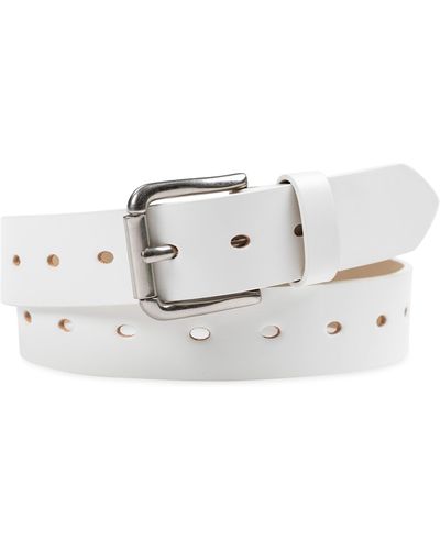 Tommy Hilfiger Fully Adjustable Roller Buckle Belt - White