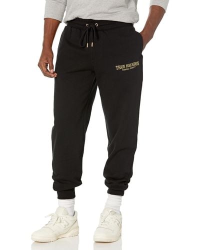 True Religion Shine Arch Classic Jogger Sweatpants - Black