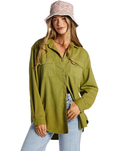 Billabong Long Sleeve Shirt For - Long Sleeve Shirt - - Xs - Green