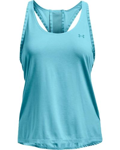 Under Armour Knockout Mesh Back Tank - Blue
