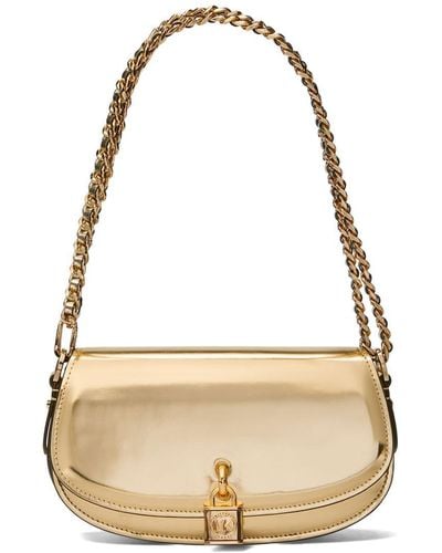 Michael Kors Mila Small East/west Chain Sling Messenger Pale Gold One Size - Black