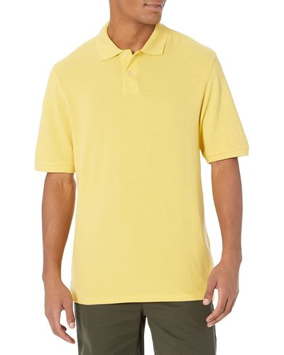 Amazon Essentials Regular-fit Cotton Pique Polo Shirt - Yellow
