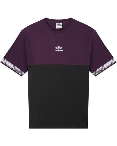 Umbro S Ss Cl Crew T-shirt Purple/black Xxl