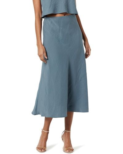 The Drop Haniyyah A-Line Midi Skirt Falda - Azul