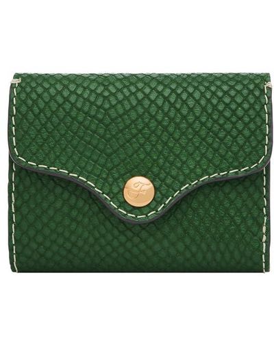 Fossil Heritage Leather Wallet Trifold - Green