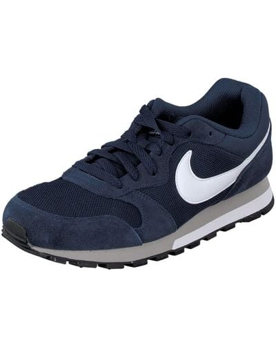 Nike Schuhe MD Runner 2 Midnight Navy-White-Wolf Grey - Bleu