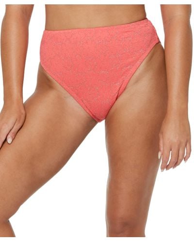 Jessica Simpson Standard Mix & Match Solid Spring Bikini Swimsuit Separates - Pink