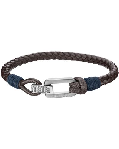 Tommy Hilfiger Jewelry Bracelet pour en Cuir Marron - 2701011