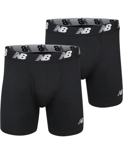 New Balance Premium Performance 6" Boxer Brief Underwear - Black