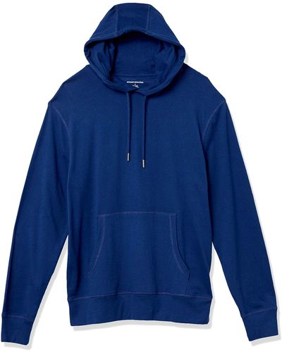 Amazon Essentials Felpa con Cappuccio Modello Pullover in Jersey Leggera Uomo - Blu