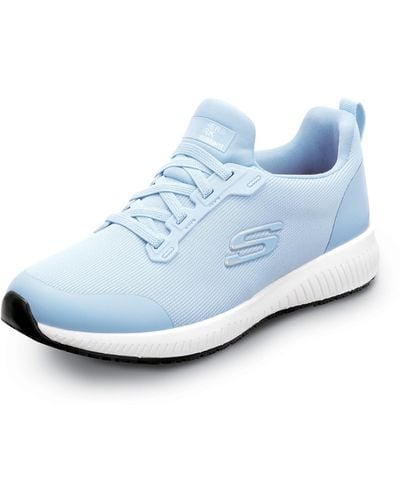 Skechers Work Emma Soft Toe Slip Resistant EH Slip On Athletic Arbeitsschuh - Blau