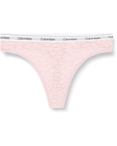 Calvin Klein High Leg Thong 000qd5051e - Pink