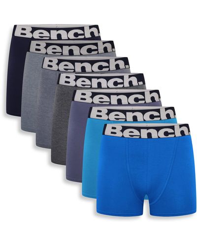 Bench , Everyday Essentials Multipack atmungsaktive Baumwoll-Boxershorts - Blau