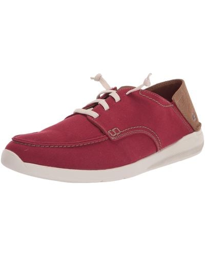 Clarks Mens Gorwin Lace Trainer - Red