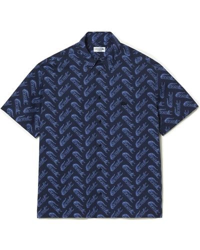 Lacoste Ch5793 Woven T-Shirts - Blau