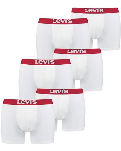Levi's Boxer Boxer Brief Slip 905001001 6er Paquet - Blanc, XXL