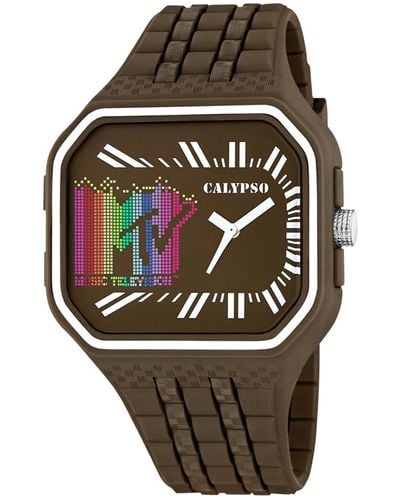 Calypso St. Barth Uktv5628/4 Ladies Black Wrist Watch - Metallic